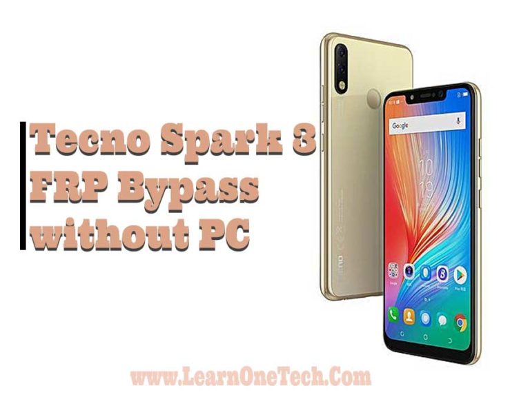 Tecno Spark 3 FRP Bypass without PC – Remove Tecno Google Account