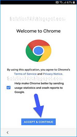 Google chrome browser opened