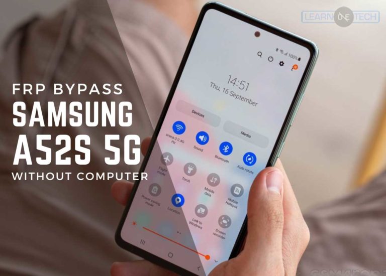 Samsung A52s 5G FRP Bypass Android 12 without PC